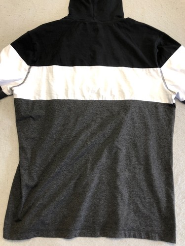 Kenneth Cole New York Hooded T Shirt Mens Large Lightweight Logo Hoodie Tee - Picture 4 of 5