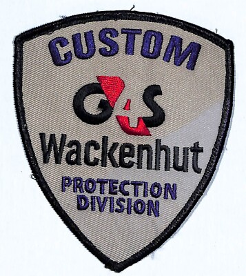 Wackenhut G4S Custom Security Gaurd Embr. Patch c1970's-80's? 4.25''h (#1) Scarce