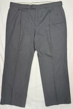 Hand tailored 40 x  28 Men's Dark Gray Pleated zip button nice quality USA