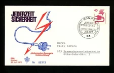 Postal History Germany FDC #1079 Accident Prevention electric plug 1972