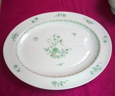 Bernardaud B&Co (Pekin Green) 17 1/8" OVAL MEAT PLATTER Exc