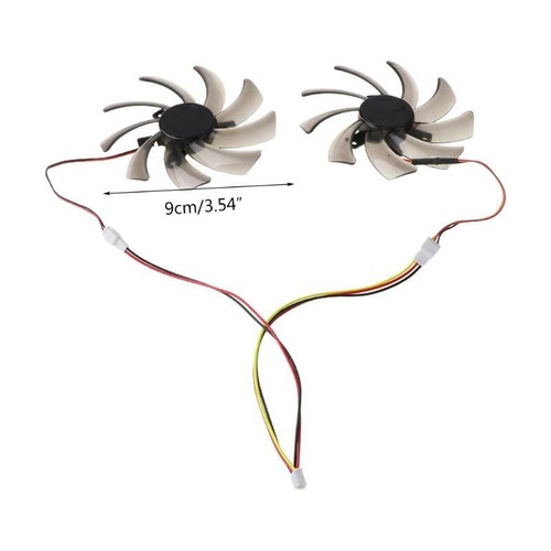 2Pcs 95MM T129215SM 3Pin Cooler Fan Replacement For Gigabyte 7850 Radon R9 270 - Picture 6 of 6