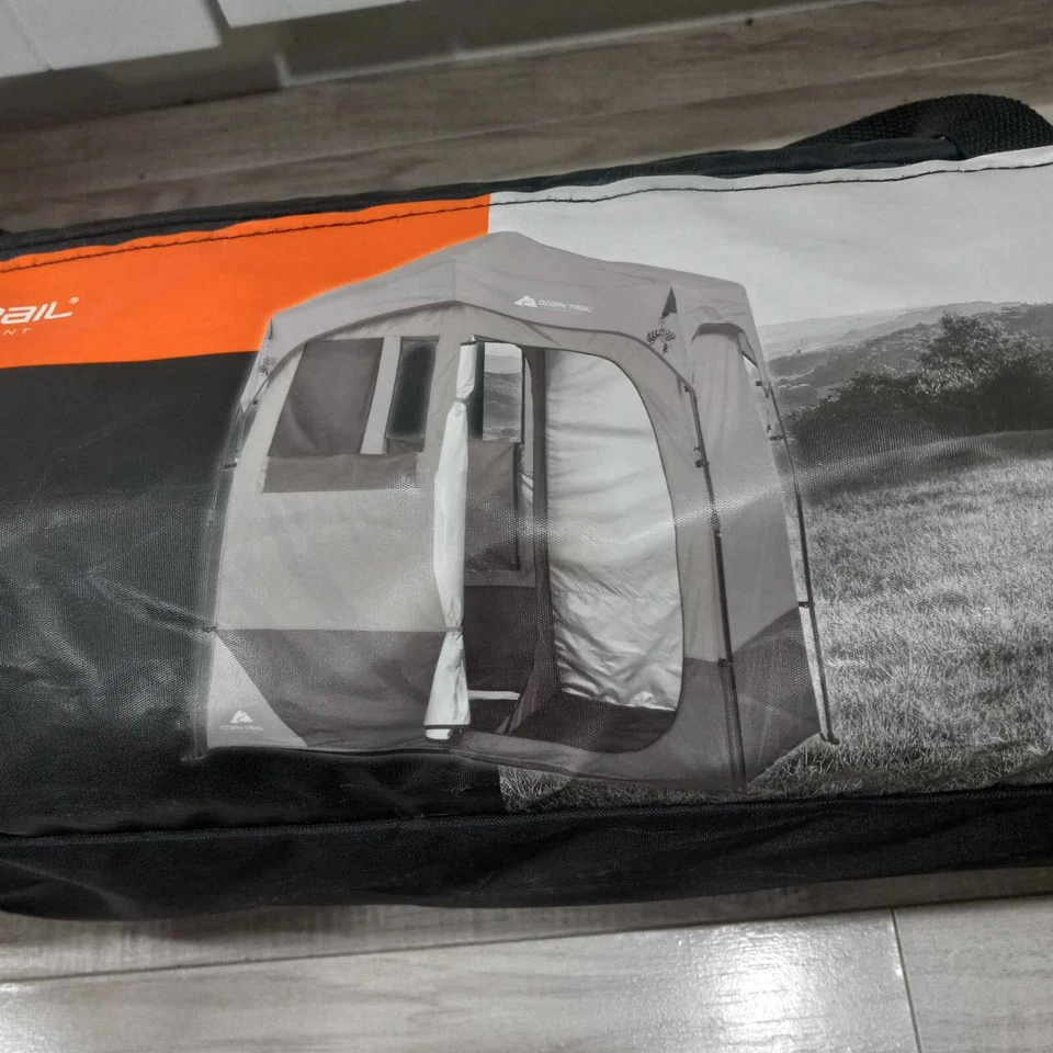 Ozark Trail 2-Room Instant Portable Outdoor Shower Tent/Utility Shelter - Gray - Image 4 of 4