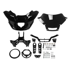 Black Headlight Fairing Windshield Mount Bracket Fit For Harley Low Rider ST 22+