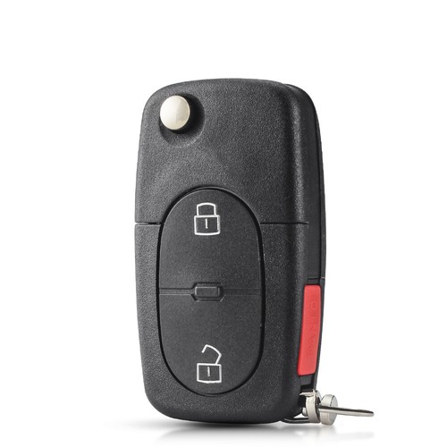 BLADE CUT by PHOTO Car Key Case For Audi TT A2 A3 A4 A6 A8 Replacement 2+1Button - Imagen 6 de 12