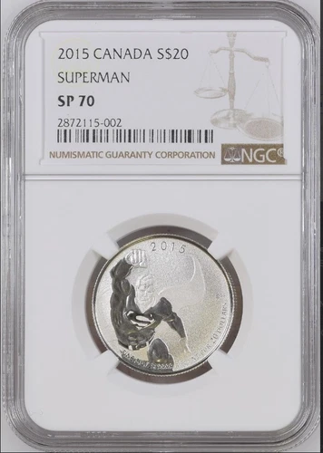 2015 Canada $20 Superman NGC SP 70 1/4 oz. Silver Coin Z154