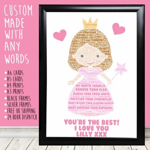 Regalo Natale Zia.Personalizzato Auntie Carino Principessa Regali Compleanno Natale Regalo Zia Ebay