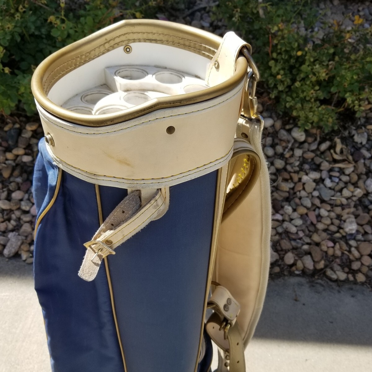 Professional Golf Cart Bag Blue USA Vintage 14 Way Dividers Ron