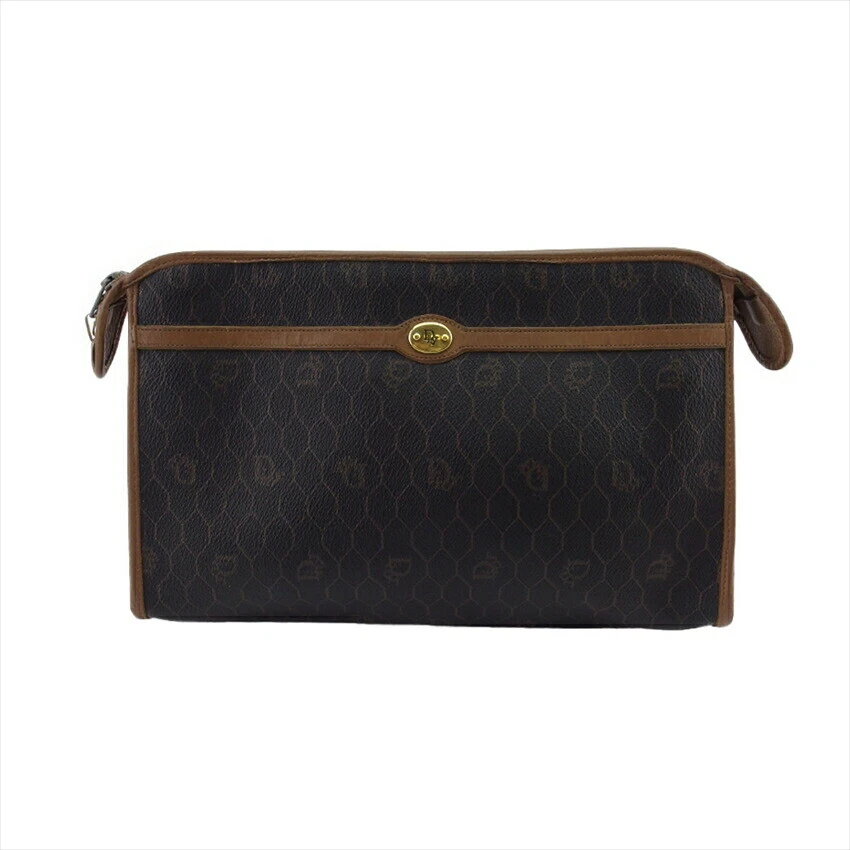 Sac d'embrayage DIOR nid d'abeille PVC x cuir authentique D'OCCASION T21689