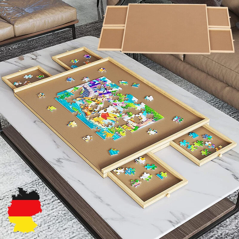 Puzzle Table Puzzle Board 1000/1500/2000 Pieces Drawer Portable 4 Drawers - Image 2 of 4