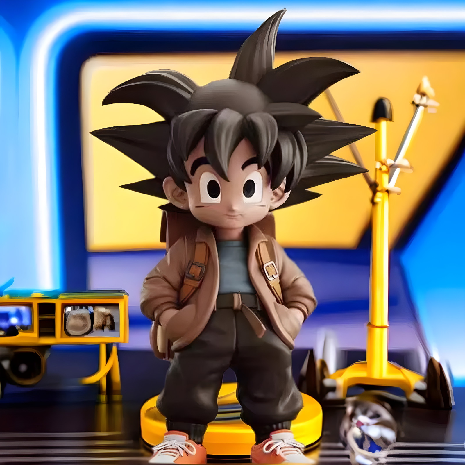 Son Goku Super Genki Bomba Figura Luminosa PVC Anime Dragon Ball Estatua