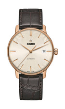 Rado Coupole SWISS Automatic Rose Gold Brown Leather Strap Men's Watch R22861115