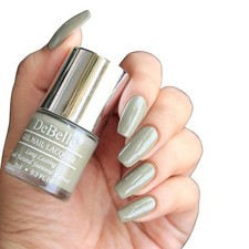 DeBelle Gel Nail Polish Olive Jade Pastel Olive Green Nail Paint Non UV - Gel F