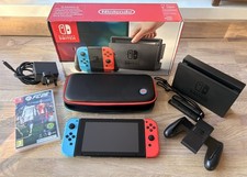 Nintendo Switch Console, Neon Blue and Red. With FIFA 2026 Boxed