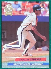 Andujar Cedeno - 1992 Fleer Ultra #201 - Houston Astros Rookie Baseball Card. rookie card picture