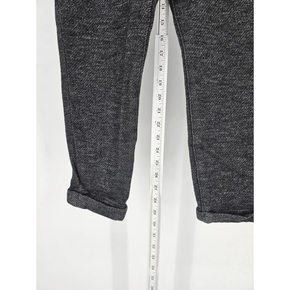 Pantalones ajustados recortados 7 For All Humanity para mujer talla 26 mezcla de lana gris negro Foto 2 de 4