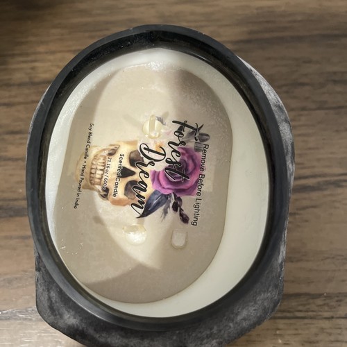 Soy Blend Made In India Black Skull Candle Forest Dreams - Picture 2 of 4