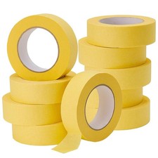 Automotive Masking Tape 10 Rolls Yellow 36mm x 55m Auto Body Paint Refinish Bulk