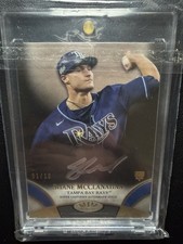 Topps Tier One 2021 Shane McClanahan Rookie Auto Silver Ink /10 #BOA-SMCL Rays