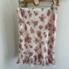 Amaranto Y2K 90s coquette Fairycore cottage romantic floral ruffle skirt size 18