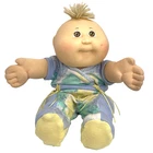 Vtg Cabbage Patch Kids Preemie Doll Blonde Tuft Of Hair Brown Eyes Bean Bottom