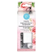 R&M International 8 Piece Icing Set with 6 Tips, Piping Bag, and Coupler