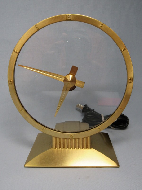 Jefferson Golden Hour Desk - Mantle Clock, Original, Complete, Working -1970's