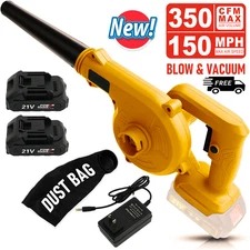Cordless Leaf Blower Vacuum Handheld Electric Leaf Blower 2*2.0ah Battery 500CFM
