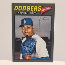 2026 Topps Heritage Edwin Diaz Los Angeles Dodgers #36 Gray Border 