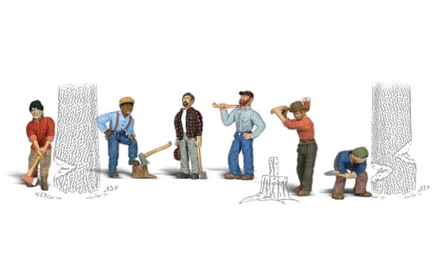 Woodland Scenics WA2735 A2735 Woodland Scenics - O Gauge Lumberjacks