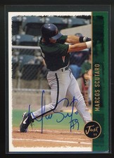 1999 Buffalo Bisons MARCOS SCUTARO Signed Card autograph AUTO METS A'S