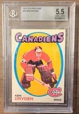 1971-72 O-Pee-Chee Rookie #45 Ken Dryden Montreal Canadiens BGS 5.5 EXCELLENT+