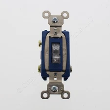 Pass & Seymour Clear Pilot Light INDUSTRIAL Toggle Switch 15A PS15AC1-CPL