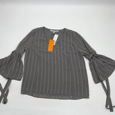 New COLLECTIVE CONCEPTS Shirt Florence Bell Sleeve Pullover Blouse Women Size S