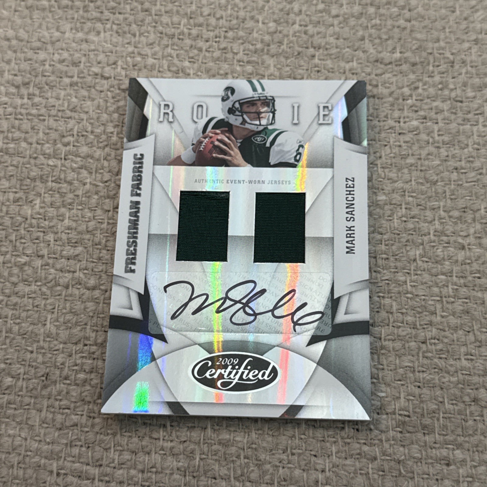 Mark Sanchez Donruss Certified #225 Jersey Autograph