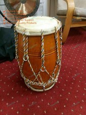 Corde Dholak Mangue Bois Indien Folk Traditionnel Musical Instrument Avec Bag