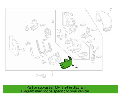 Honda 76202-T5A-G31 Right Mirror Housing Cover 15-20 Fit New Genuine