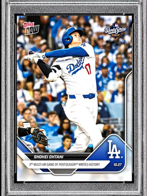 SHOHEI OHTANI 2025 TOPPS NOW WORLD SERIES HISTORY GRADED GEM-MT 10