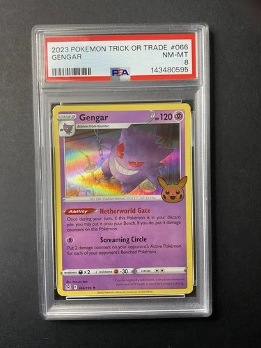 Gengar 066 PSA 8 2023 Pokémon Trick Or Trade Holo