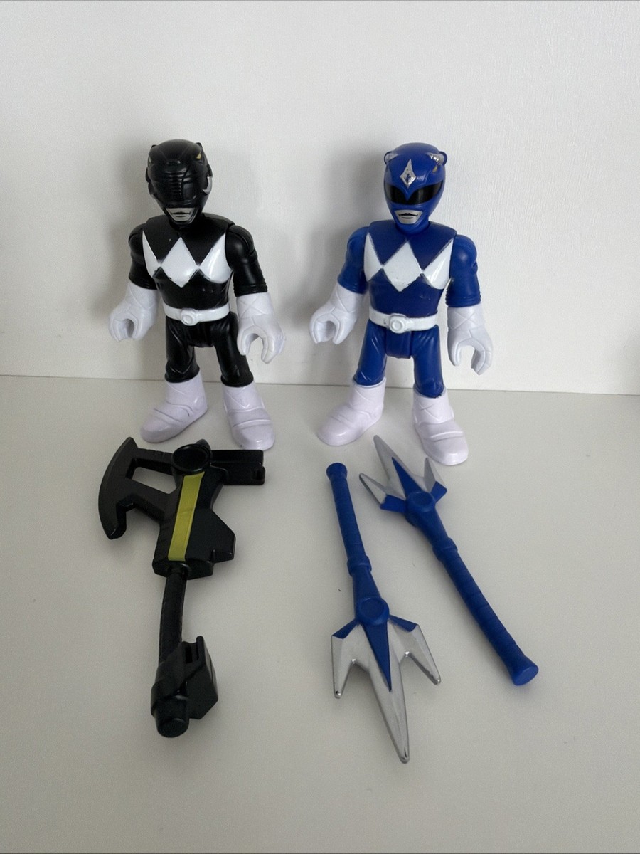 Imaginext Mighty Morphin Power Rangers Black & Blue Ranger Axe