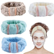 4 Pack Microfiber Towel Headbands for Washing...
