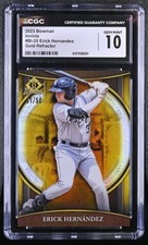 CGC 10 - 2023 Bowman Invicta Erick Hernandez Gold Refractor /50