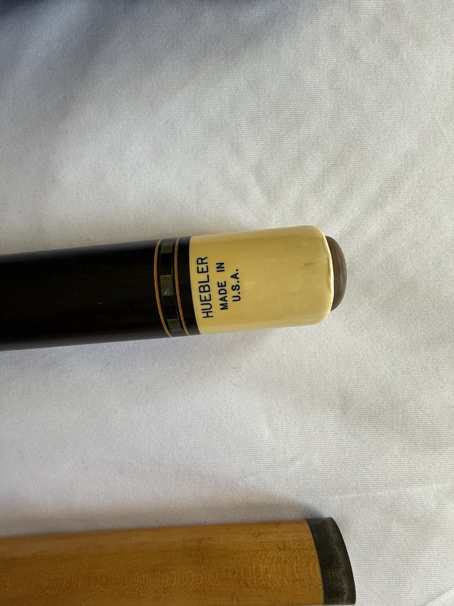 Vintage Huebler Pool Cue With leather Storage Bag | eBay