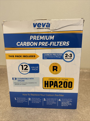 VEVA Air Purifier Filter - 12 Pack Compatible with Honey-well HPA200 Purifiers 