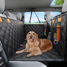 Dog Car Seat Cover for Back Seat, Hard Bottom Dog Hammock Seat Cover, Waterpr...