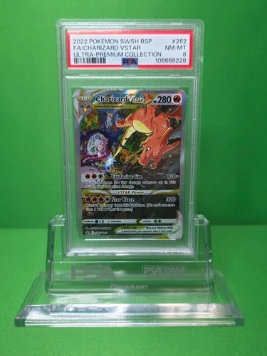POKEMON 2022 SWSH BSP CHARIZARD VSTAR FULL ART SWSH262 PSA 8