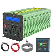 EDECOA 2000W 4000W Power Inverter DC 12V to 110V 120V AC Converter USB LCD