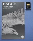 Fine Gold (.99999) Proof Ingot.  1/100 Ounce. Eagle. COA.