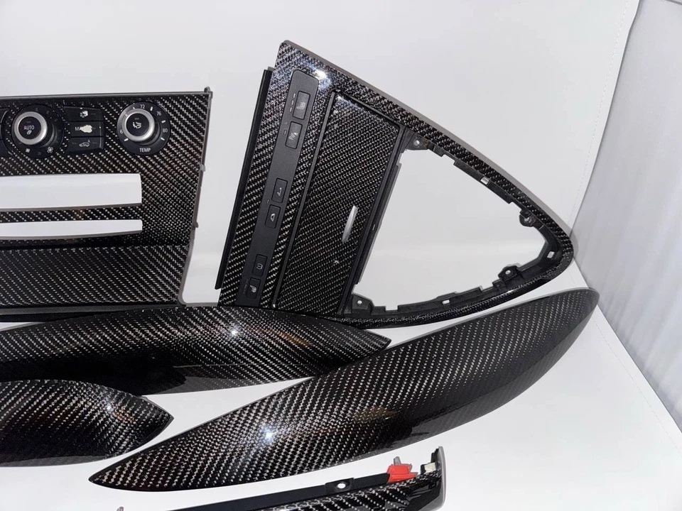 BMW E63 E64 645i 650i M6 04-10 OEM Interior Carbon Fiber Trim Molding Set - Image 2 of 4