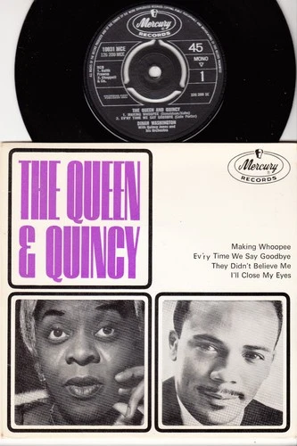 DINAH WASHINGTON & QUINCY JONES *THE QUEEN AND QUINCY*  1965 UK MERCURY  EP JAZZ